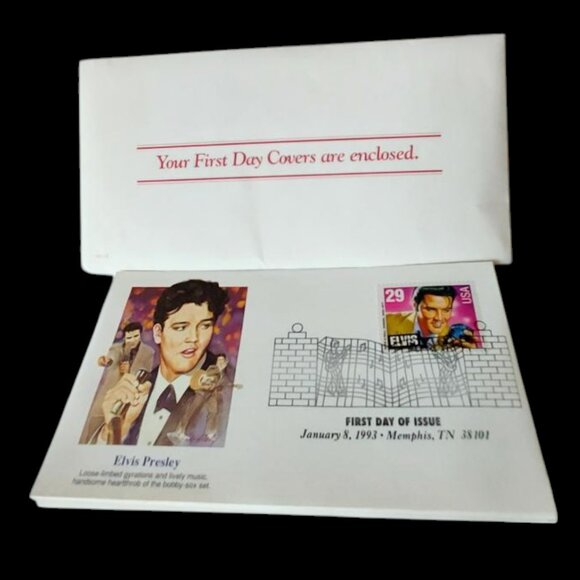 1993 Fleetwood (5) First Day Cover Elvis Presley US Stamp Memphis, TN 38101 - Picture 8 of 9